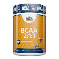 Sports BCAA 2:1:1 500mg en 200 cápsulas hecho por Haya Labs en la categoría bcaa ramificados