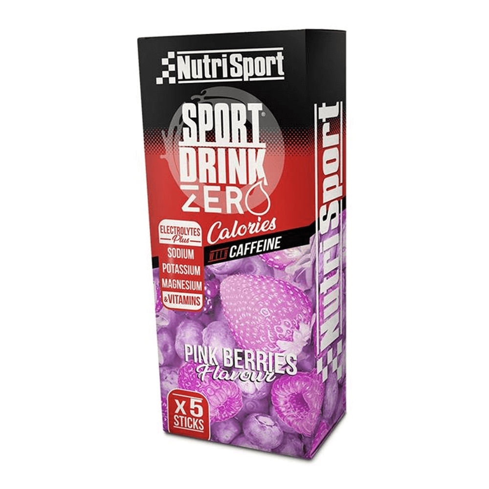 Sport Drink Zero Calorías con Cafeína de 5 sticks - hidratación hecho por Nutrisport