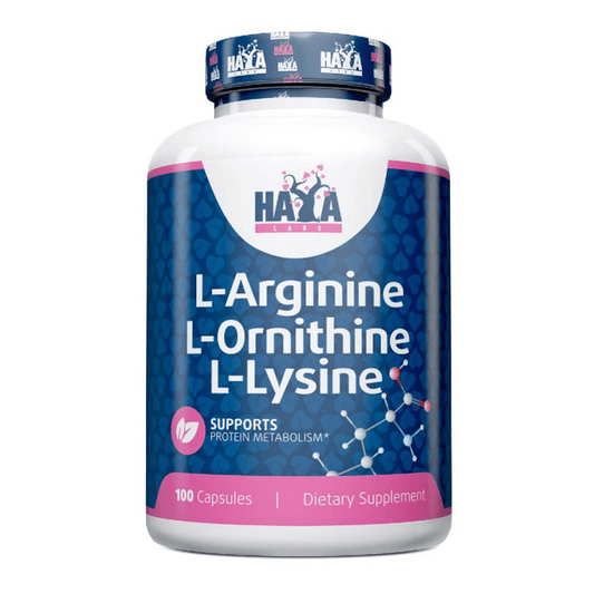 L-Arginine, L-Ornithine, L-Lysine de Haya Labs de la marque Haya Labs dans la collection Arginine