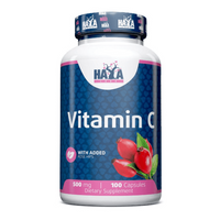Vitamina C con Rose Hips 500mg de 100 cápsulas del fabricante Haya Labs