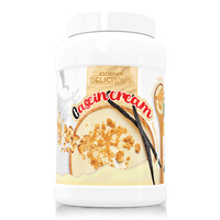 Casein Cream en con toppings hecho por IO.Genix complemento alimenticio de caseina