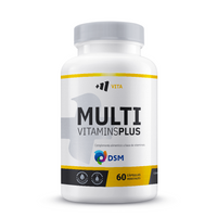Multi Vitamins+ DSM® presentación de 60 cápsulas vegetales de la marca Masmusculo Supplements suplemento de la sección complejos