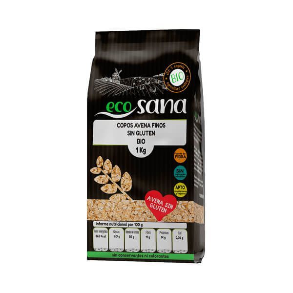 Flocons d'avoine fine complète biologique sans gluten Ecosana - EcoSana 1