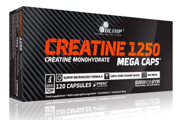 Creatina 1250 envase de 120 mega cÃ¡psulas de Olimp Sport (Creatina Monohidrato)