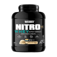 Nitro Whey Super Fórmula envase de 908g de Weider suplemento de proteína secuencial
