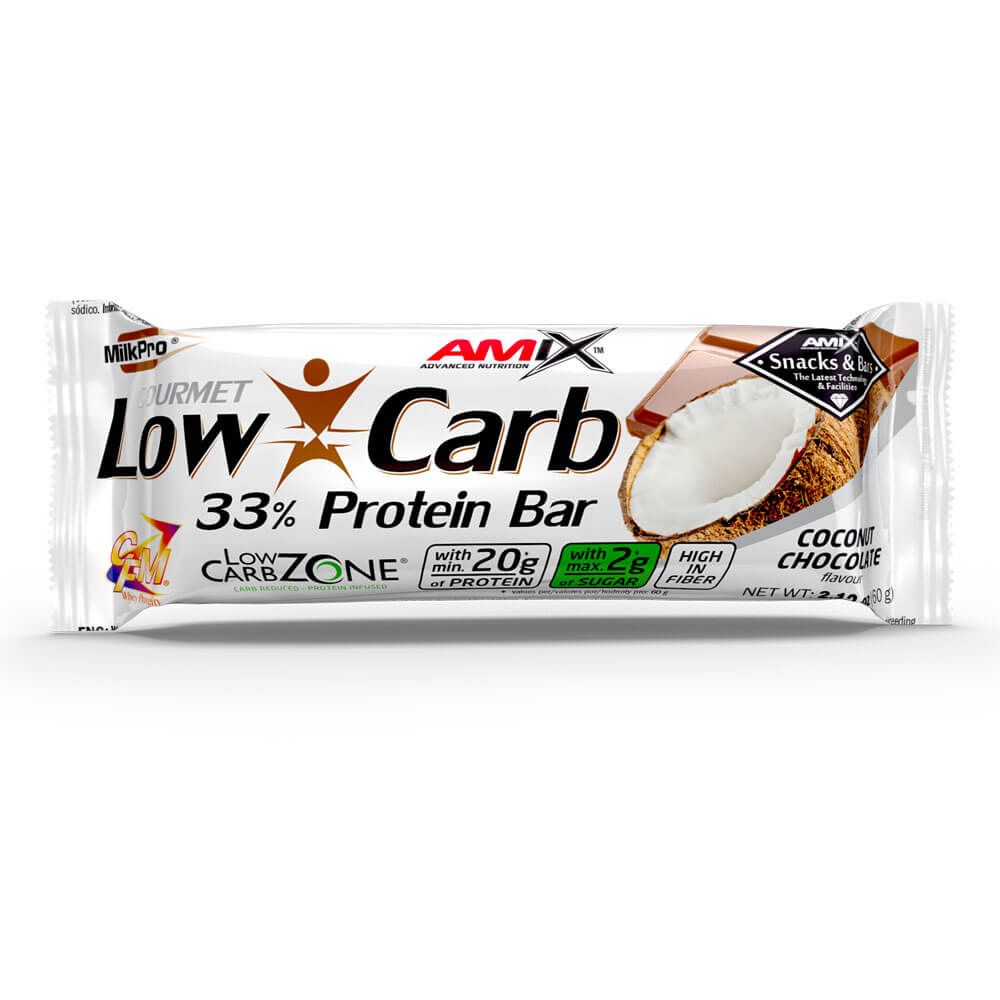 Barrita Low Carb 33% Protein Bar de 60g de la secciÃ³n barritas de proteinas de Amix Nutrition