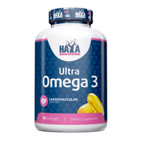 Ultra Omega 3 presentación de 90 softgels del fabricante Haya Labs