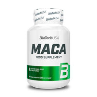 Maca envase de 60 cápsulas del fabricante Biotech USA (Vitalidad y Energia)