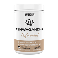 Ashwagandha Profesional de 120 cápsulas hecho por Weider