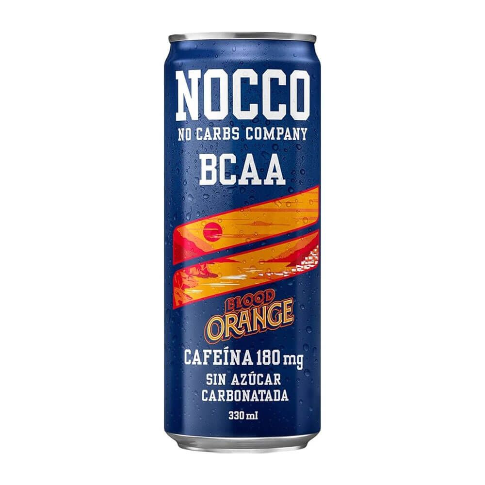 Nocco BCAA Blood Orange del Sol bote de 330ml en la sección de bebidas energeticas hecho por Nocco