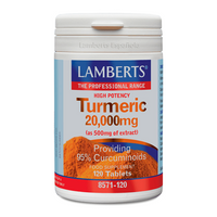 Cúrcuma 20.000mg envase de 120 tabletas del fabricante Lamberts de la categoría antioxidantes