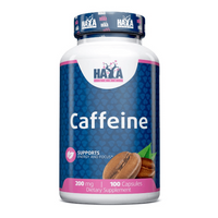 Cafeína 200mg presentación de 100 cápsulas de la marca Haya Labs
