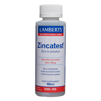 Zincatest bote de 100ml de la categoría minerales hecho por Lamberts