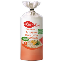 Tortitas de Arroz con Cúrcuma y Pimienta Bio envase de 115 g de El Granero Integral (Pancakes, Tortillas y Creps)