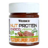 Nut Protein Choco Vegan envase de 250g de la marca Weider (Cremas de Chocolate Bajas en Calorias)