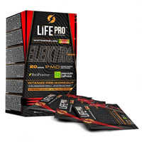 Elektro presentación de 20x20g de la marca LifePRO suplemento de la sección pre entreno