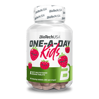 One a Day Kids bote de 90 tabletas masticables de la marca Biotech USA complemento alimenticio de complejos multivitaminicos