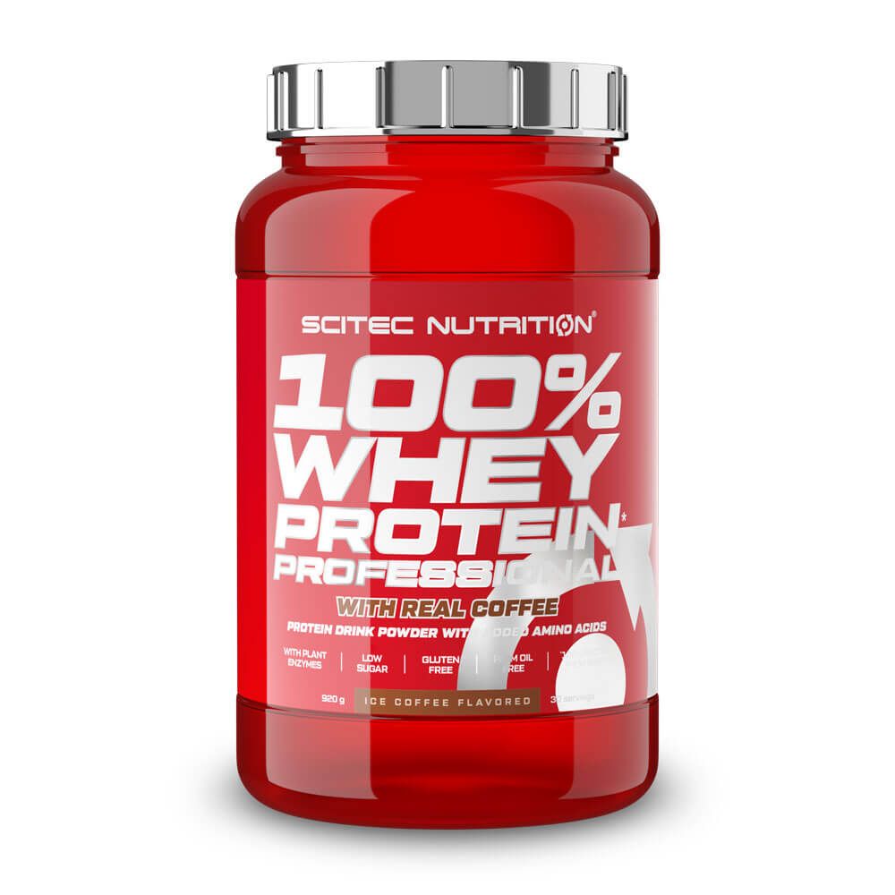 100% Whey Protein Professional presentación de 920g suplemento de la sección proteina de suero whey hecho por Scitec Nutrition