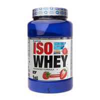 IsoWhey bote de 1kg de la marca Quamtrax suplemento de proteína de aislado de suero isolate