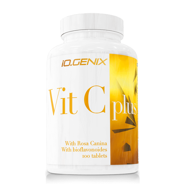 Vita C Plus bote de 100 tabletas del fabricante IO.Genix suplemento de vitamina c