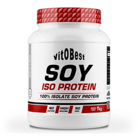 Soy Iso Protein envase de 1kg suplemento de proteína vegetal y veganos hecho por VitoBest
