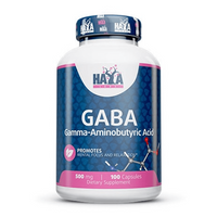 GABA 500mg en 100 cápsulas de la sección anti-estrés de la marca Haya Labs