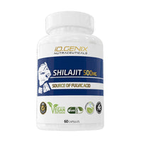 Shilajit 500mg presentación de 60 cápsulas suplemento de anti-envejecimiento de la marca IO.Genix