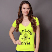 Camiseta Chica Pico Neon Joe Classic de Gold's Gym