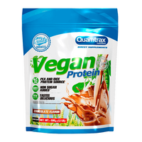 Vegan Protein presentación de 500g de Quamtrax suplemento de proteína vegetal y veganos