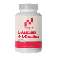 L-Arginina + L-Ornitina presentación de 100 cápsulas del fabricante Nutrisport