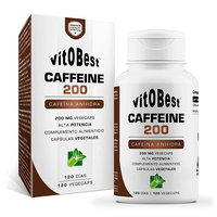 Cafeína 200 bote de 120 cápsulas vegetales de VitoBest