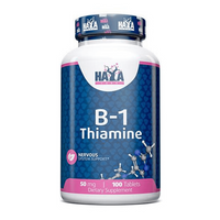 Vitamina B1 Tiamina 50mg bote de 100 tabletas por Haya Labs