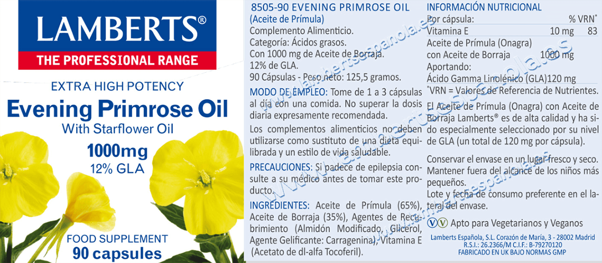 Información nutricional
