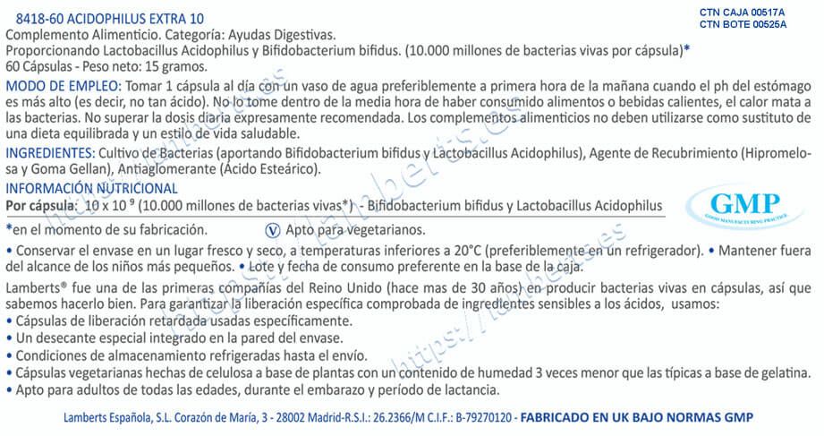 Información nutricional