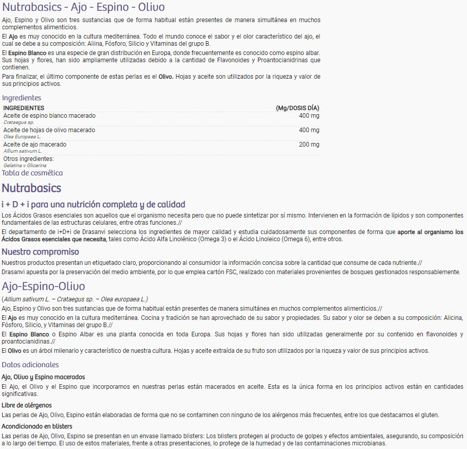 Información nutricional
