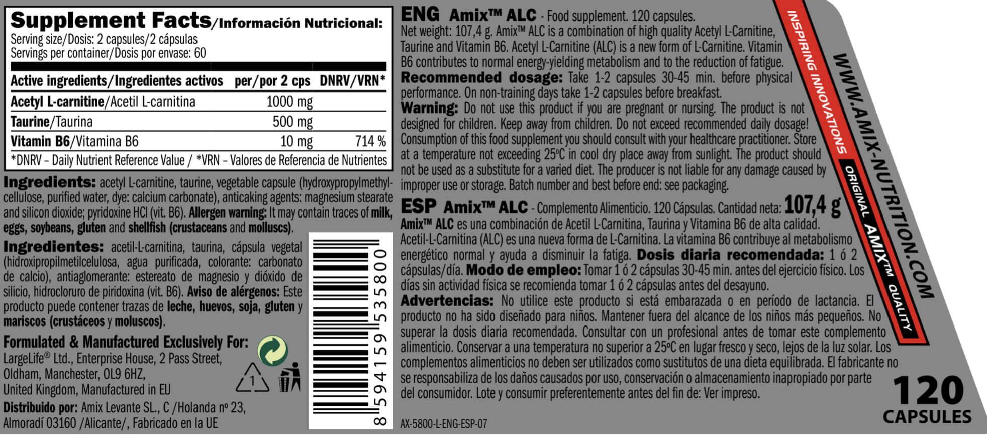 Información nutricional