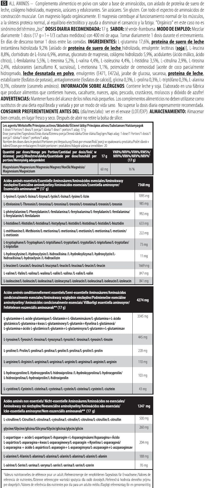 Información nutricional