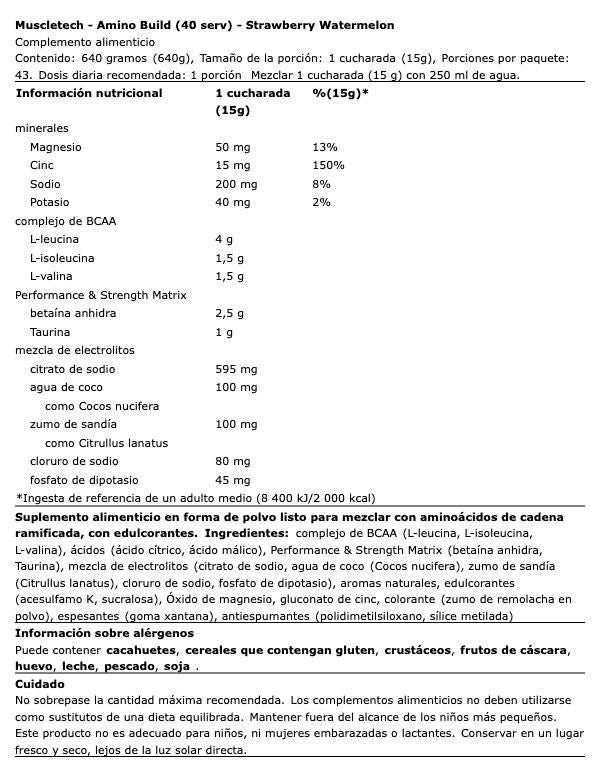Información nutricional