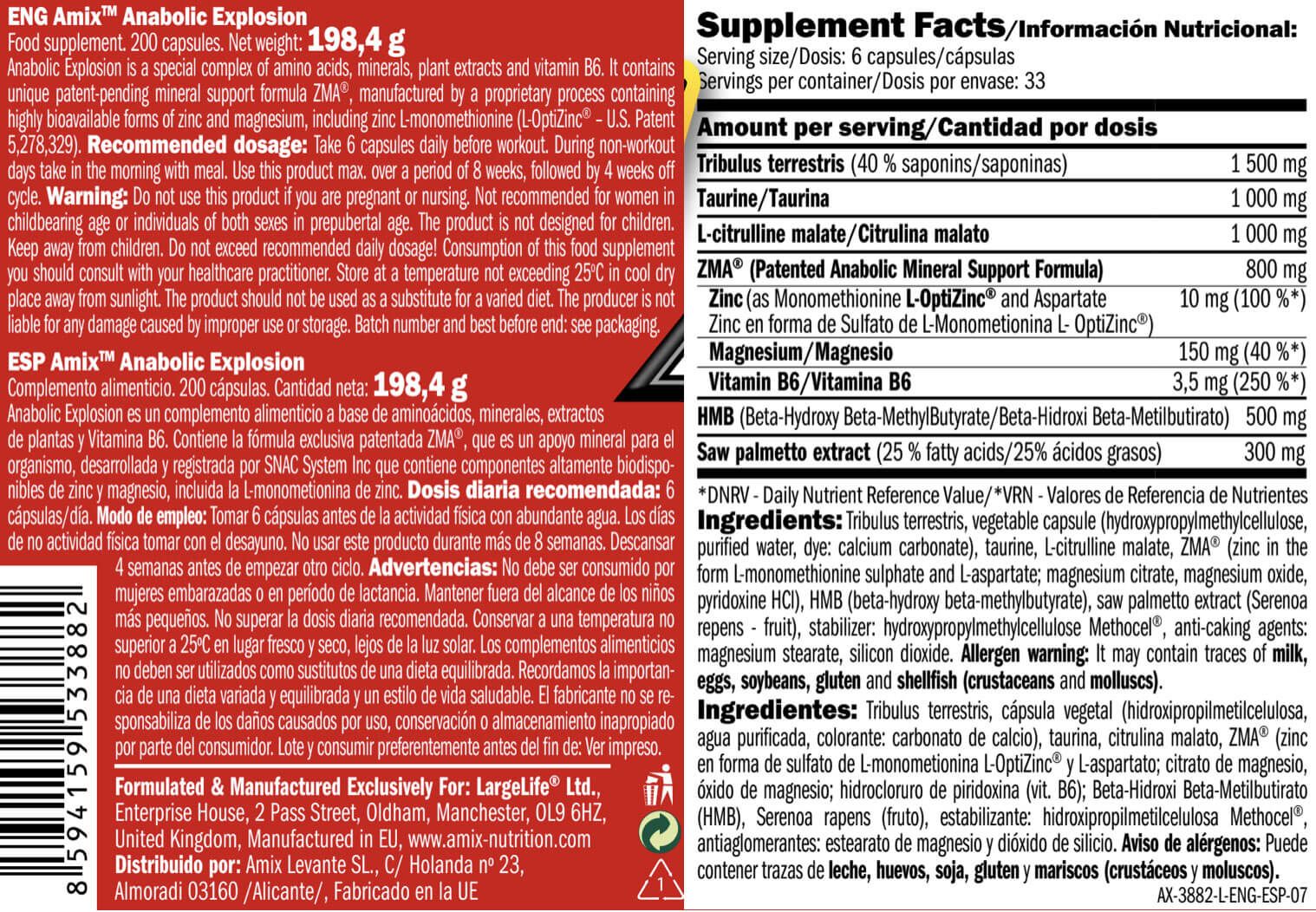 Información nutricional