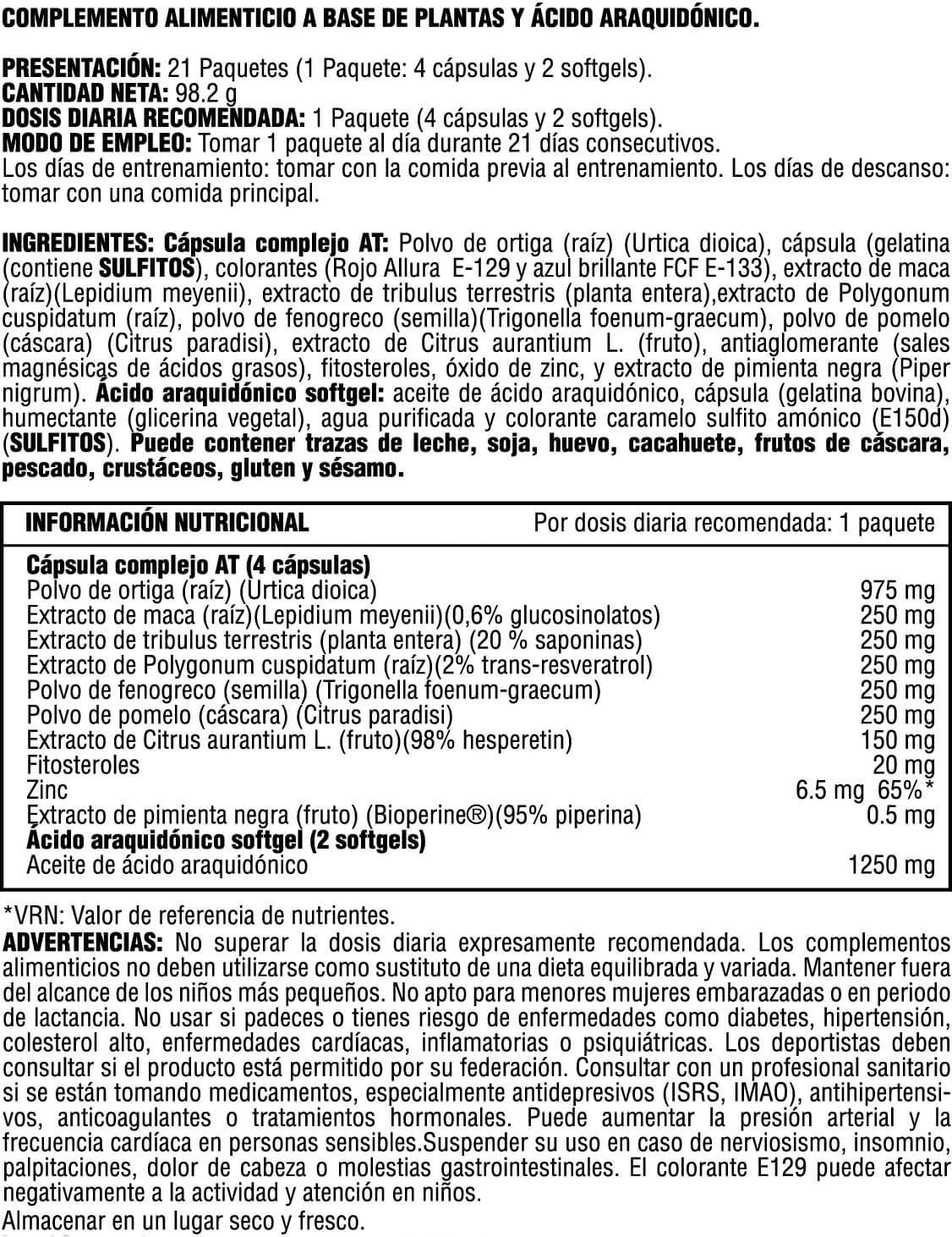 Información nutricional