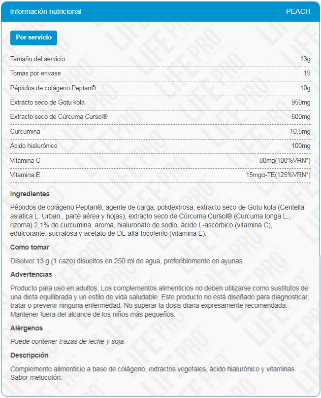 Información nutricional