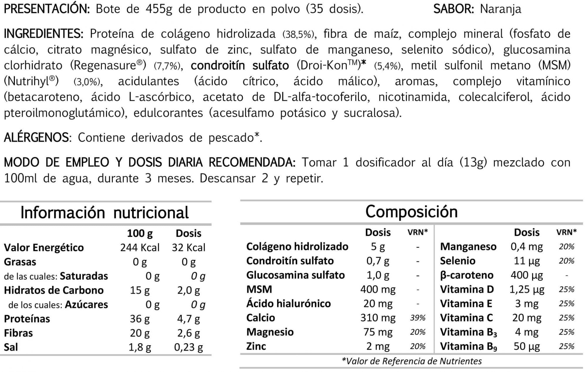 Información nutricional