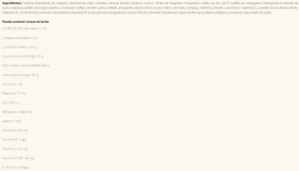Información nutricional