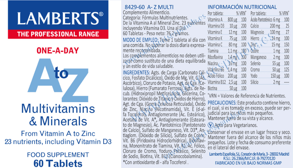 Información nutricional