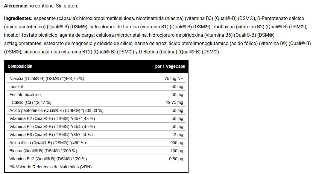 Información nutricional