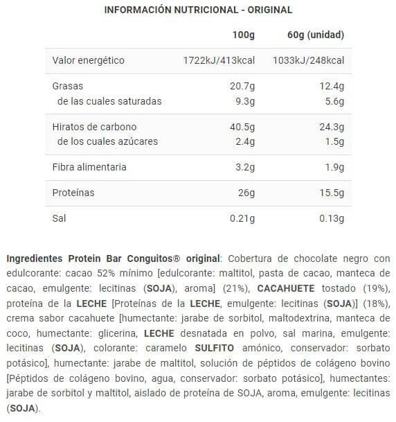 Información nutricional