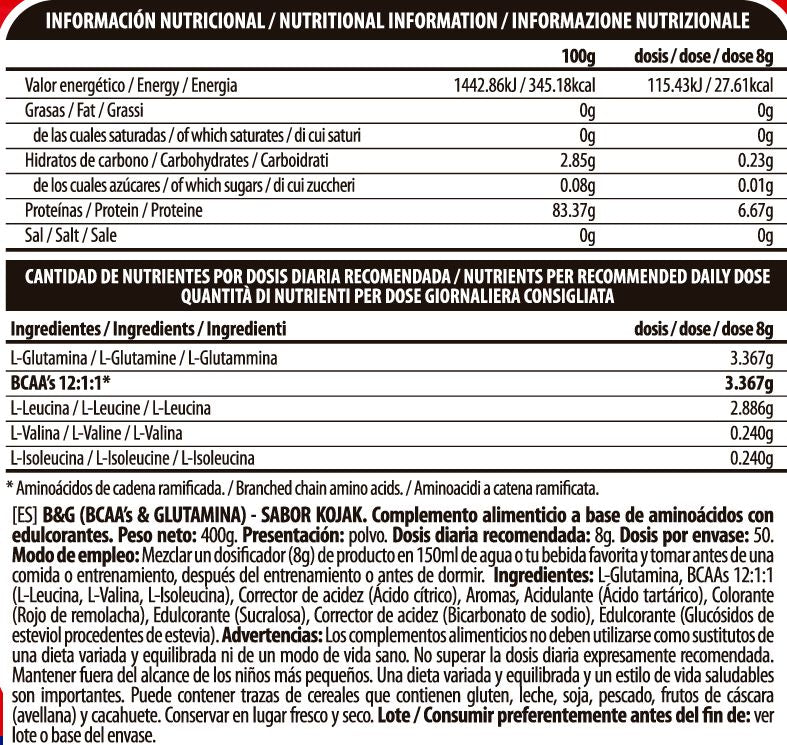 Información nutricional