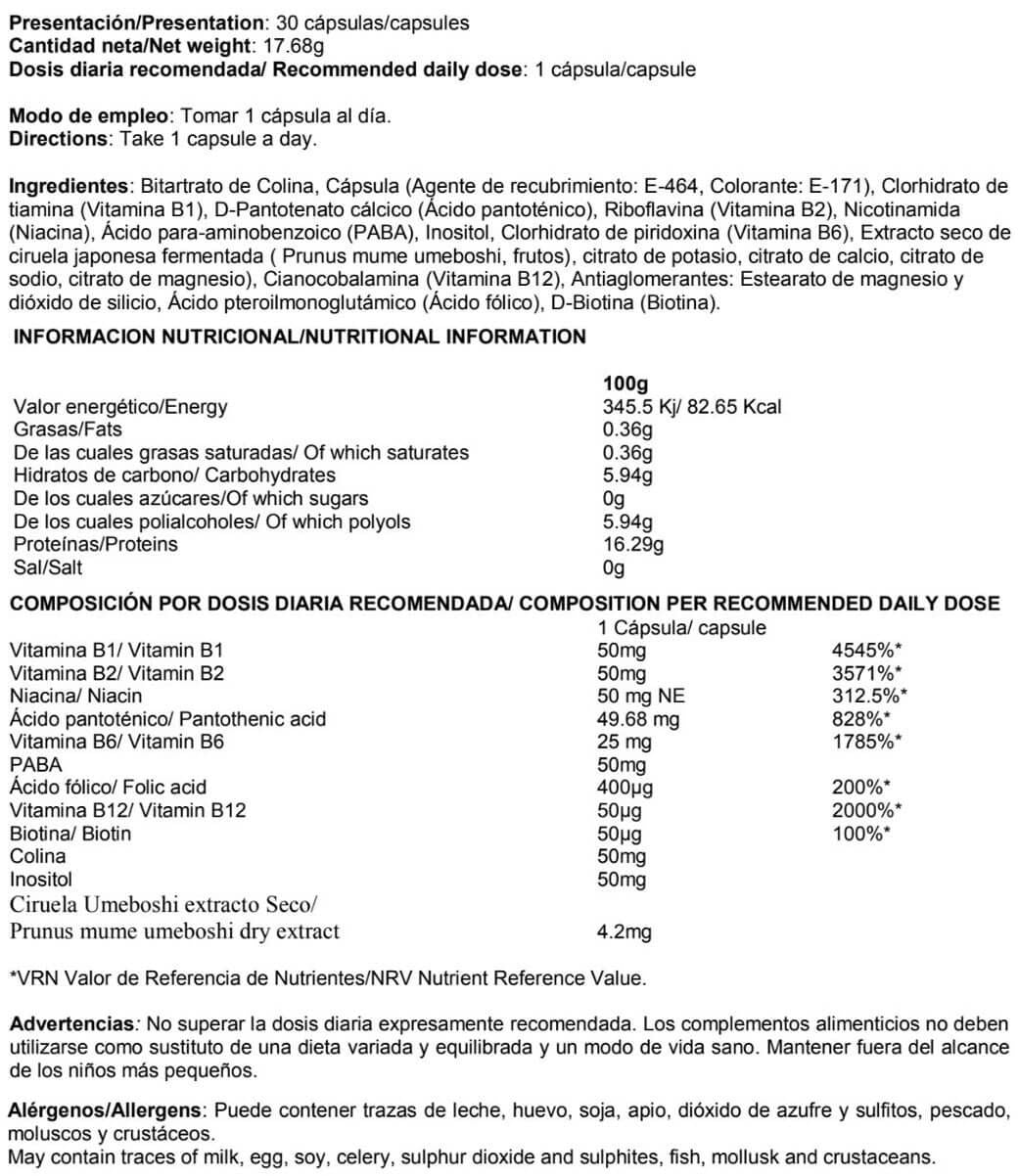 Información nutricional