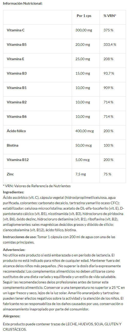 Información nutricional