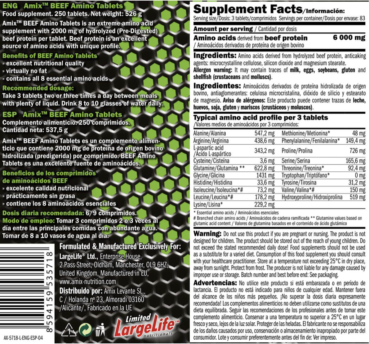 Información nutricional